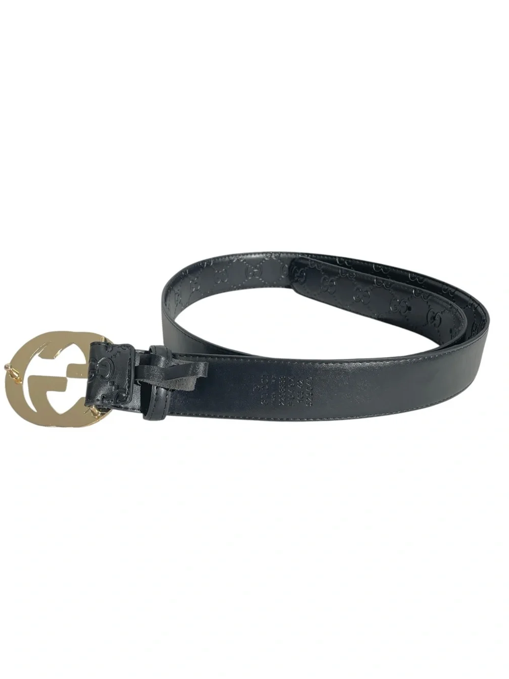 🖤 Unisex Black Leather Belt with Gold-Tone Buckle 🖤